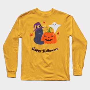 Happy Halloween! Happy Fall Season Autumn Vibes Halloween Thanksgiving and Fall Color Lovers Long Sleeve T-Shirt